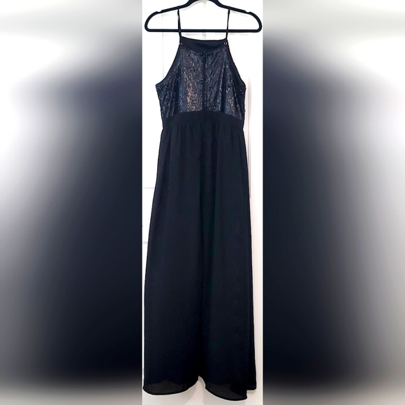 Y2K DAZZLING! Francesca's Black Sequin Shorts Romper w/Skirt overlay - Picture 4 of 5